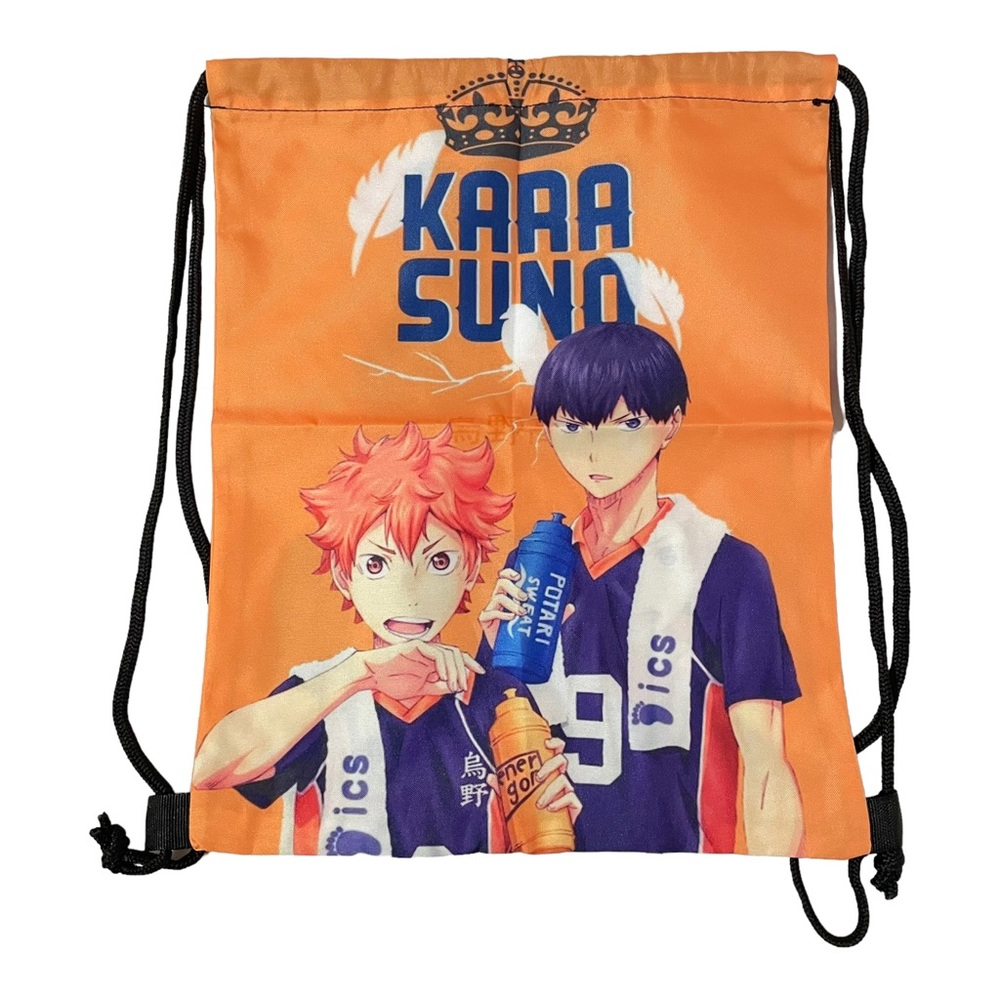 Haikyu Karasuno Drawstring Bag Tobia Shoyo High School Volleyball Anime Orange
